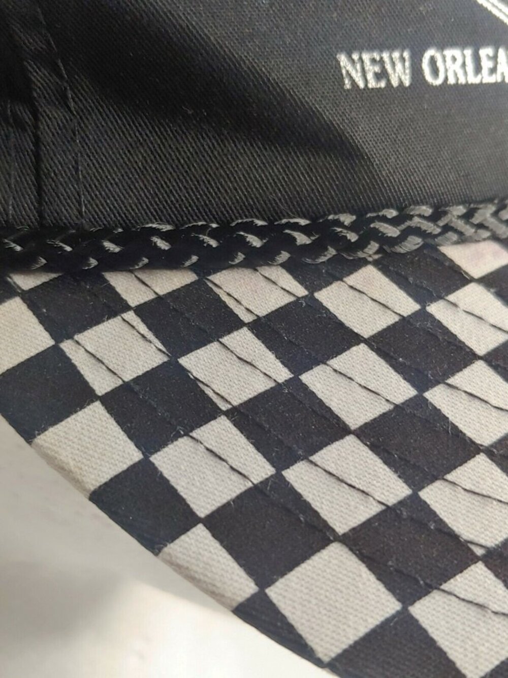 Vintage Nissin C&M Pallets New Orleans LA Checkered Black White Cap Retro Hat - Picture 4 of 12